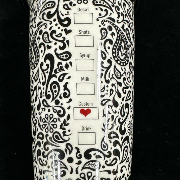 Starbucks Jonathan Adler Black and White Heart Design Tumbler - Picture 3 of 5